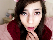 Daddy's girl sucks dildo