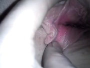 Megan Brook close up wet pink pusssy