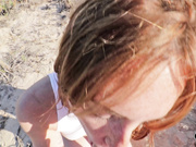 ManyVids - HannahJames710 - POV risky beach swallow