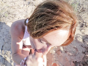 ManyVids - HannahJames710 - POV risky beach swallow