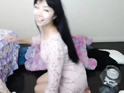 Asian523 short dildo footjob