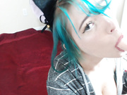 Blue hair sub