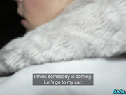 Fucked in Car and Cum on tits