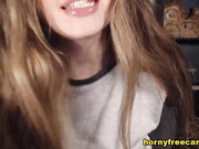 Busty Blonde Strokes Her Pink Pussy Live