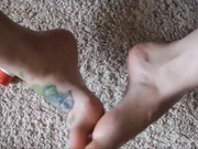 First footjob feeture
