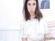 Sexy Brunette Shows Her Tits And Fuck Her Pussy