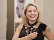 big russian tits + sheer lingerie