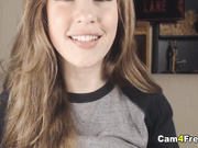 Teen With Big Boobs Put Vibrator On Pussy