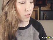 Teen With Big Boobs Put Vibrator On Pussy