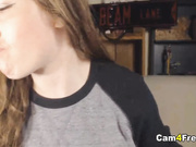 Teen With Big Boobs Put Vibrator On Pussy