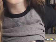 Teen With Big Boobs Put Vibrator On Pussy