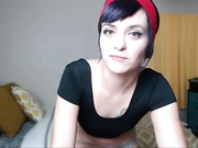 HOT Cam Girl Deepthroating WHOLE 11 Inch Dildo