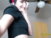 HOT Cam Girl Deepthroating WHOLE 11 Inch Dildo