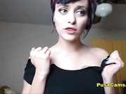 HOT Cam Girl Deepthroating WHOLE 11 Inch Dildo