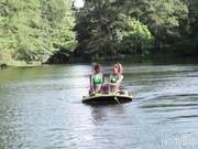 JennyBlighe & JennyJinx - Public Nudity Kissing Tubing Teasing  - Premium Video