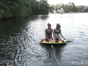 JennyBlighe & JennyJinx - Public Nudity Kissing Tubing Teasing  - Premium Video