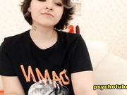 Glamourous Brunette Seduces With Large Breasts