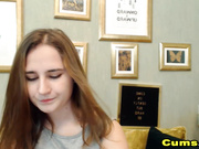 Pretty  Horny Teen Riding With Dildo