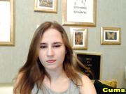 Pretty  Horny Teen Riding With Dildo