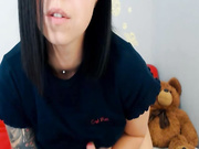 Cheerful Brunette Fingers And Uses Dildo On Her Pussy