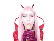 ManyVids - Lana Rain - Zero Two Blowjob & Cum Swallow Obsession