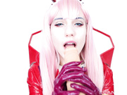 ManyVids - Lana Rain - Zero Two Blowjob & Cum Swallow Obsession