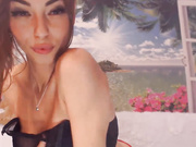 Petite Brunette Teasing Her Clit With Pink Dildo