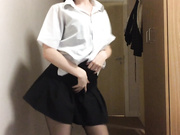 daddyslittlegirl school girl strip tease
